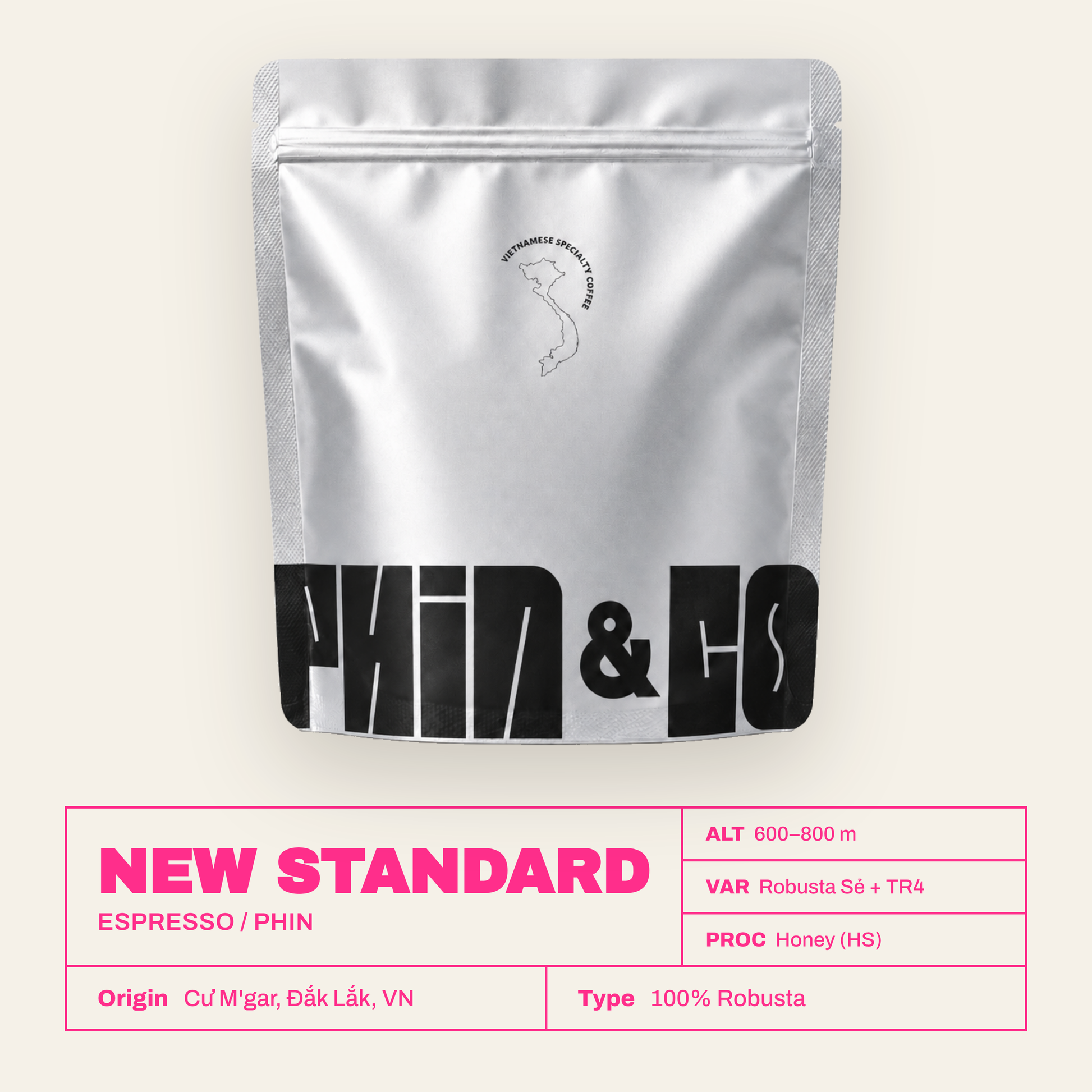 Phin & Co NEW STANDARD – Espresso/Phin – Specialty Robusta aus Cư M'gar, Đắk Lắk, Vietnam